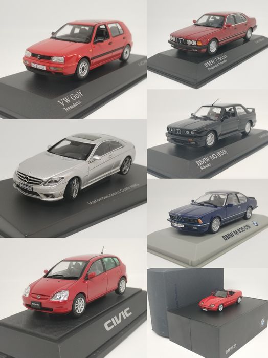 Колекційні масштабні моделі BMW, Volkswagen, Honda, Mercedes 1:43