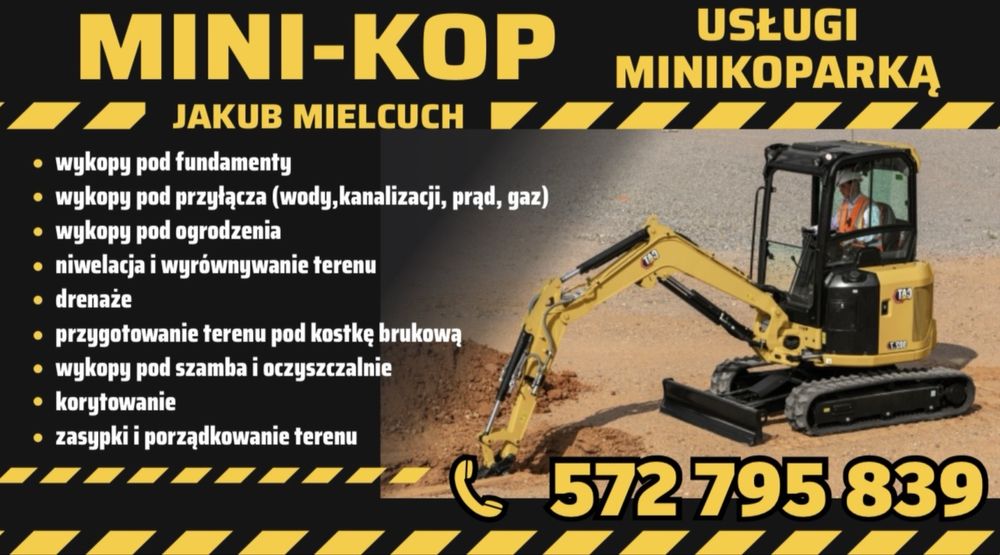 Usługi minikoparką