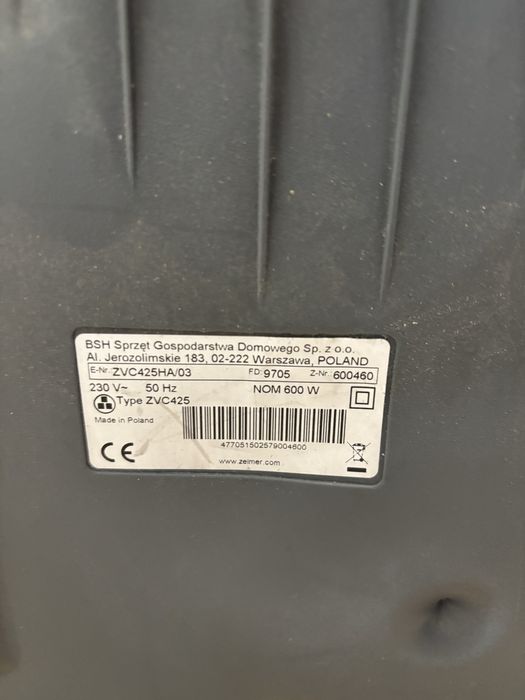 Odkurzacz Zelmer Jupiter ZVC425