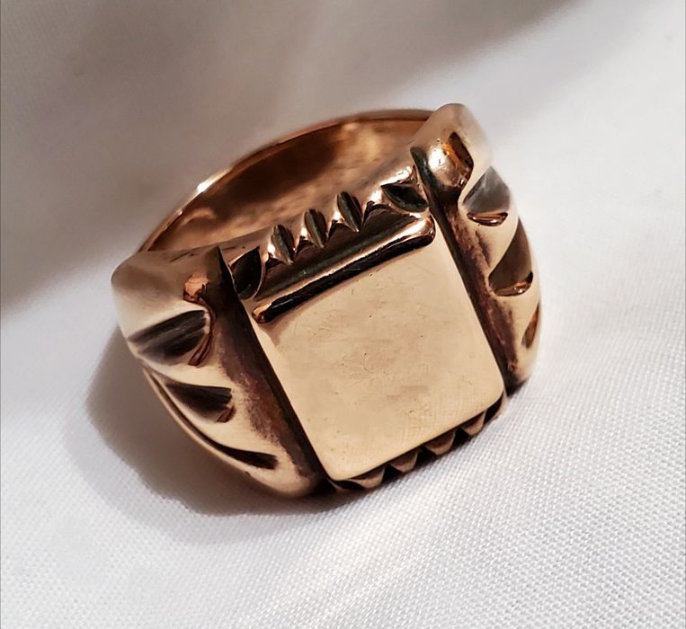 Кольцо без пробы в золотом цвете 583 пробы периода ссср