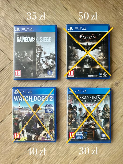 Gry na PS4 - Watch Dogs, Assasin, Batman…