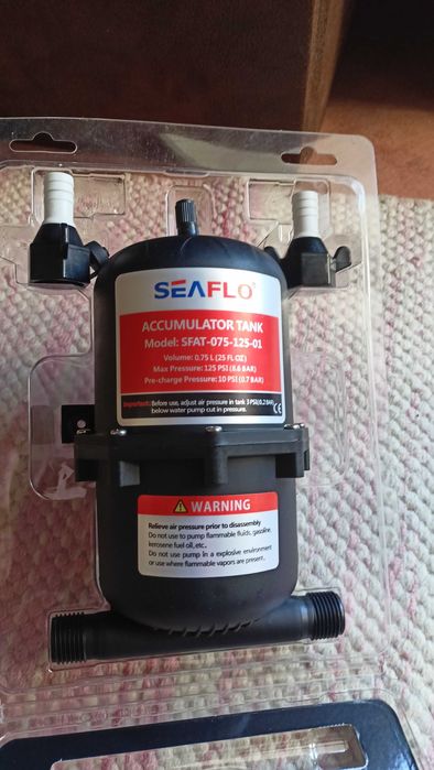 Seaflo Tanque acumulador pressurizado 0,75 l novo
