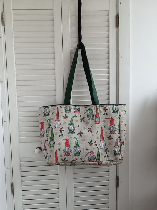 Сумка   из текстиля с гномами , шопер.
