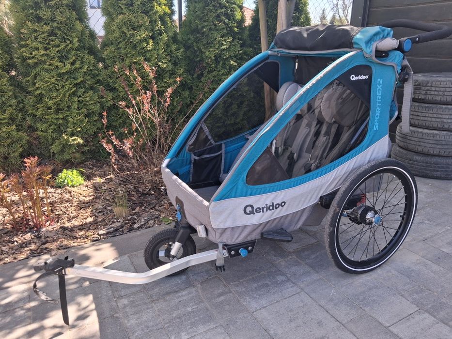 Przyczyepa rowerowa biegowa queridoo sportrex 2  osobowa