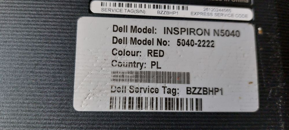 Laptop dell Inspiron czerwony Windows 10 aktualizacja  30 maj 2026r