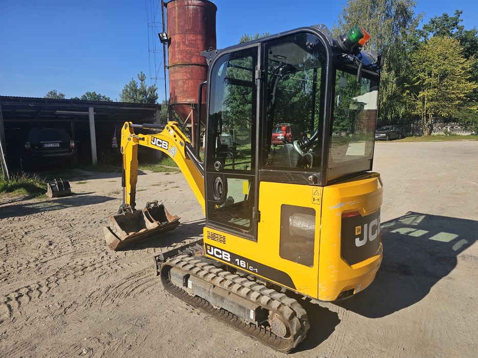 Minikoparka JCB 16C-1, 2022r, 550mth! 3 łyżki, jak 8018, ec18, kx016