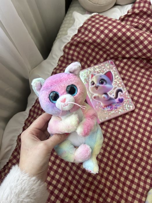 плюшевий кіт іграшка ty Jenny  + блокнот в подарунок