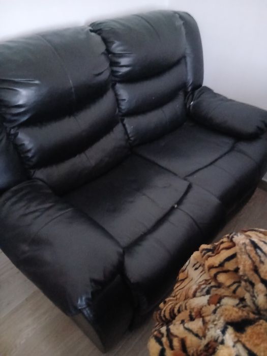 Sofas em pele preto