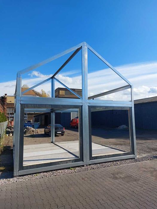 rama kontenera skręcana domek na zgłoszenie 35 m2 w podstawie