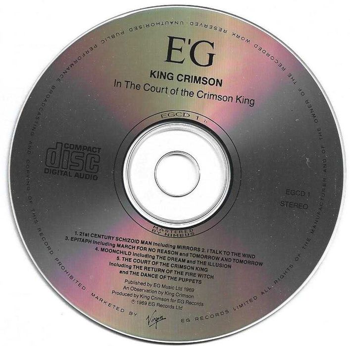 King Crimson - - - - - In The Court Of The Crimson King - - - - - CD