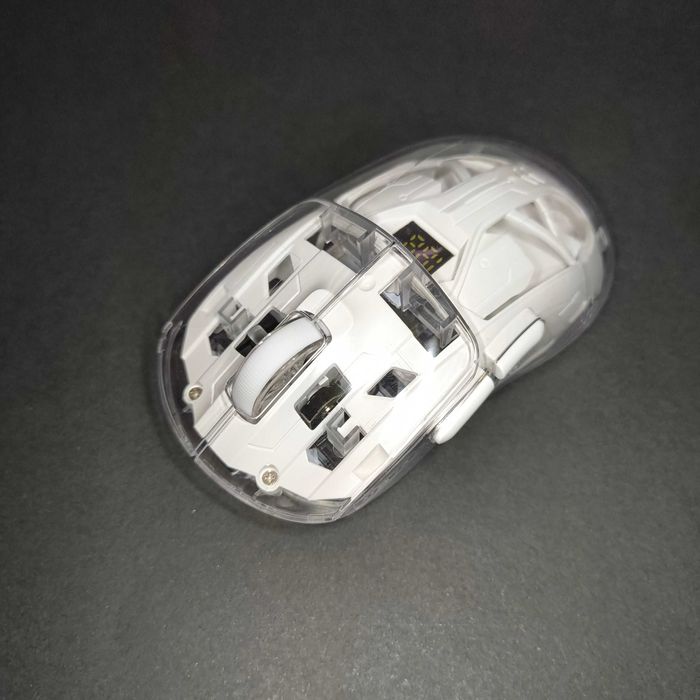 Rato Transparente RGB FreeWolf A2 PAW3212 com Display de bateria