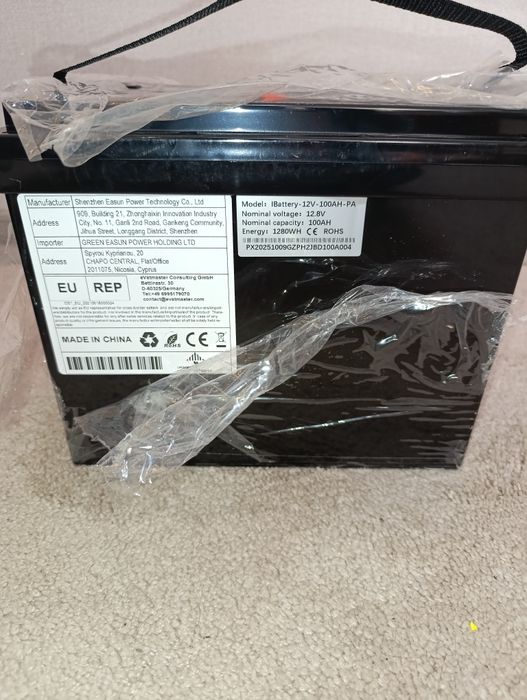 Powland LiFePO4 Battery-PL-12V-100AH акумулятор