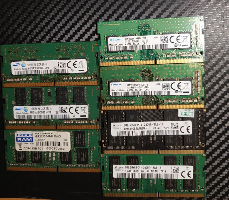 Оперативна пам'ять so dimm  ddr4 8 gb - 16 gb - 32 gb