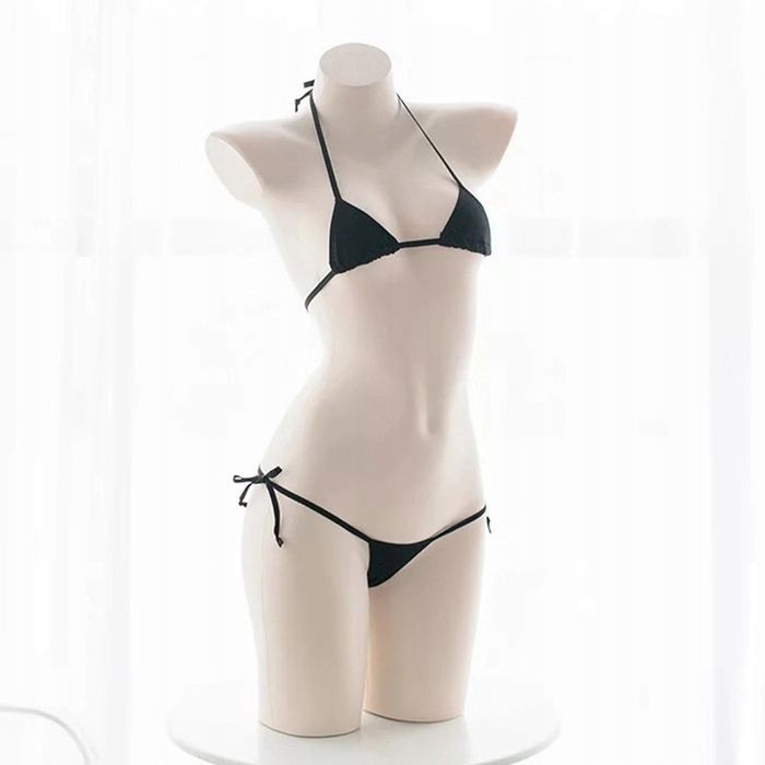 Bikini wiązane strój kąpielowy na plażę biały