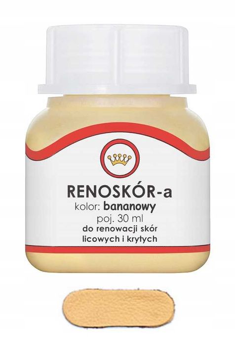 RENOSKÓR farba lakier do skóry Bananowy i Zółty 30ml