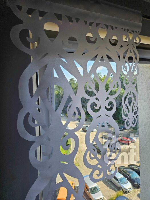 Firana panele ekranowe 60x100 cm żakardowe 2 sztuki na okno białe