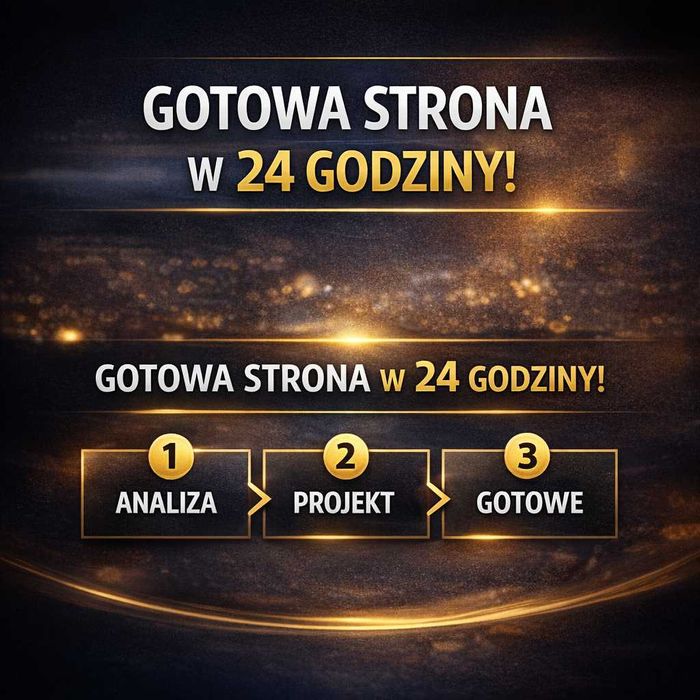 Profesjonalna strona WWW (One Page) – gotowa w 24h | 500 zł