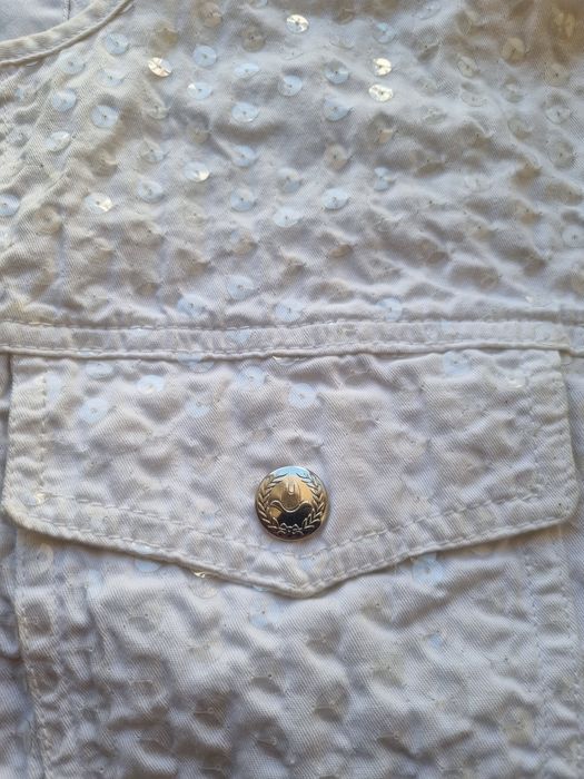 Casaco Moschino Branco Lantejoulas