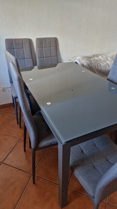 Mesa com extensão 6 lugares