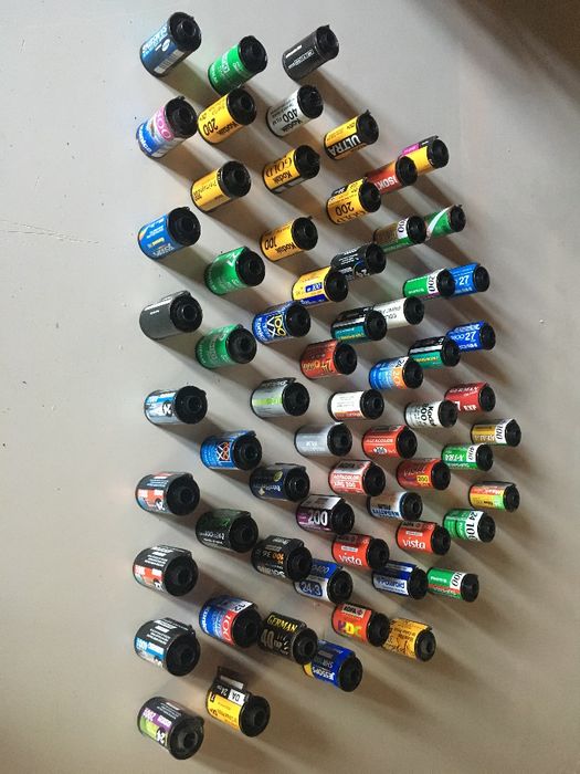 porta chaves e rolos fotograficos antigos