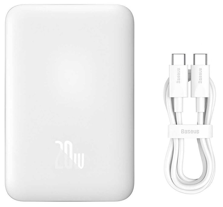 Powerbank BASEUS Magnetic Mini 10000mAh 20W Biały NOWY