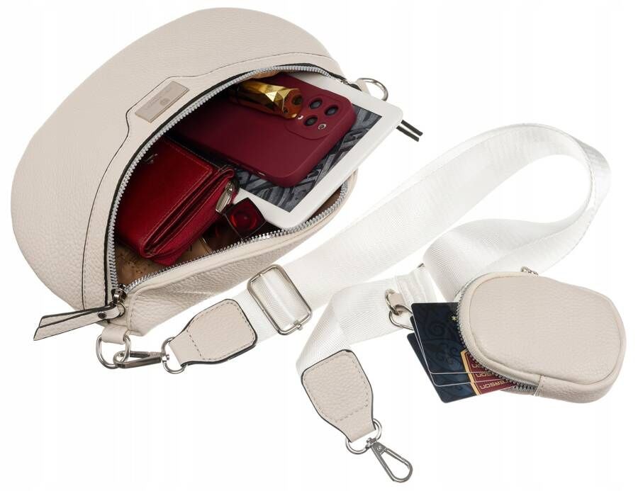 pojemna saszetka damska na szerokim pasku - peterson