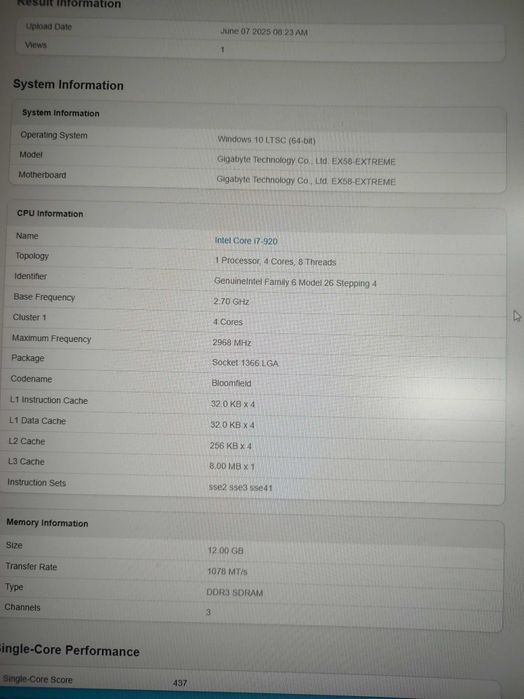 Процессор intel core i7 920 4/8