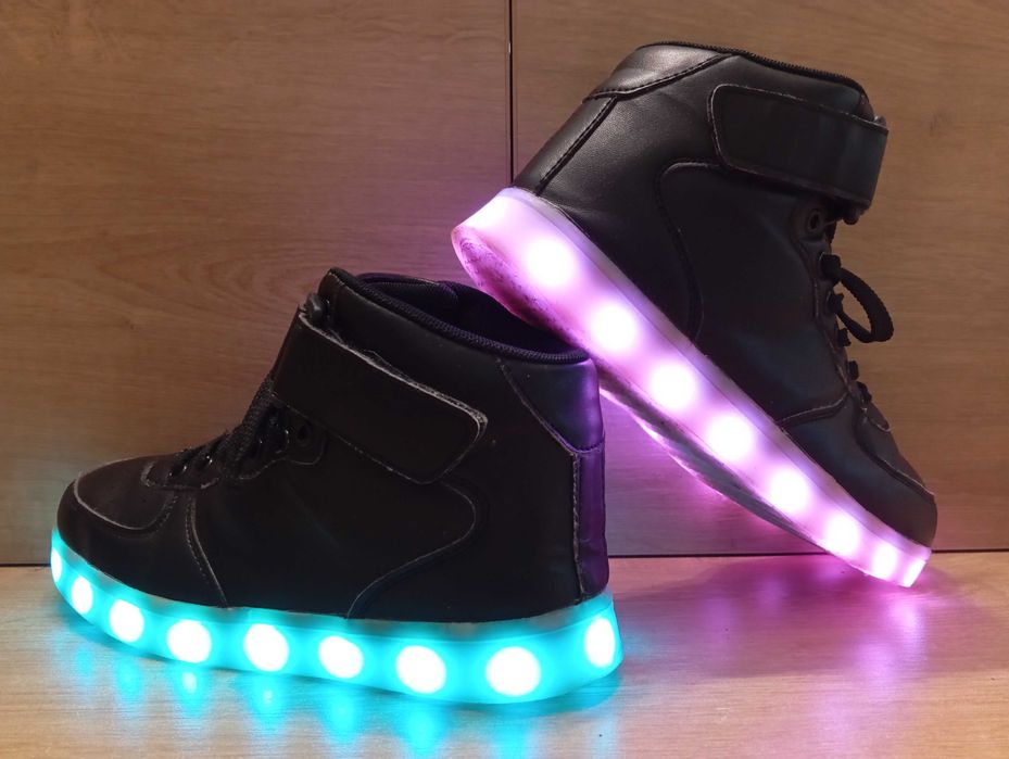 Buty shuffle dance LED czarne Air Młodzieżowe -podświetlenie Rozm. 37