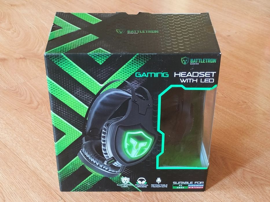 Słuchawki z mikrofonem Battletron Gaming Headset LED