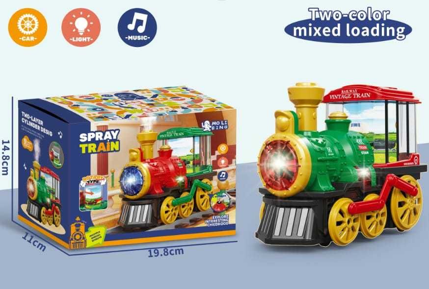 Nowa KOLEJKA ELEKTRYCZNA POCIĄG Z DYMEM duża ciuchcia dla dziecka