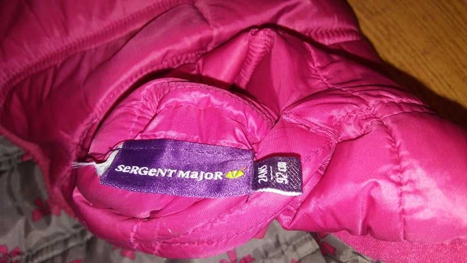 Colete acolchoado framboesa - reversível - 2 anos