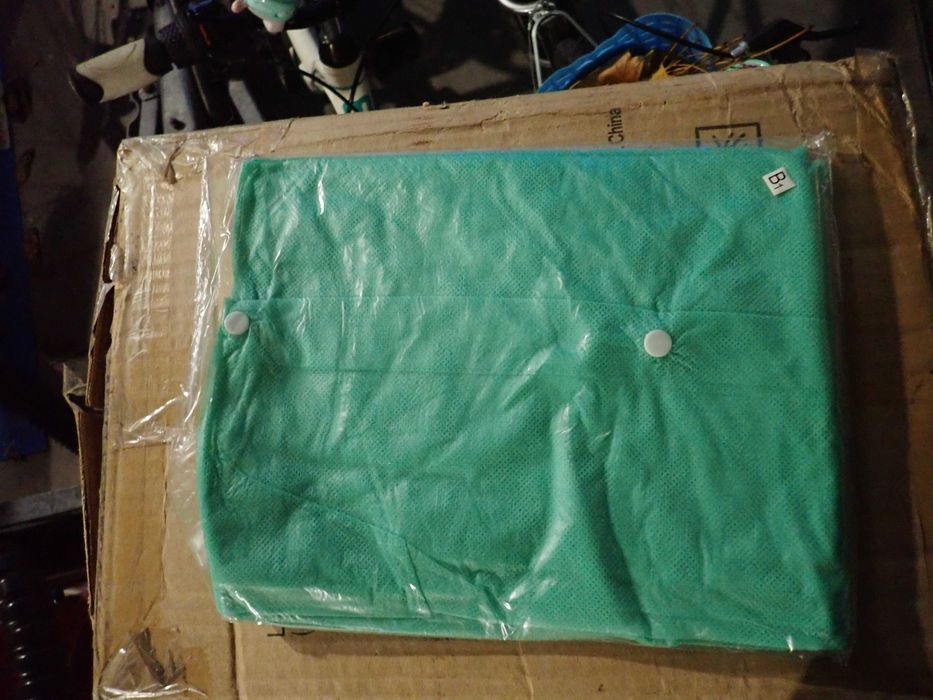 Fartuch laboratoryjny XL polipropylen zielony, 4 zatrzaski