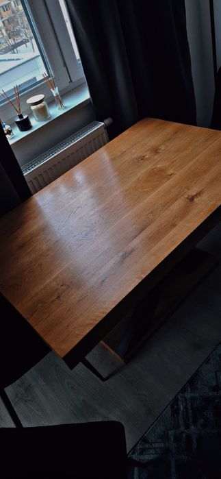 Stół Dębowy rozkładany +krzesła