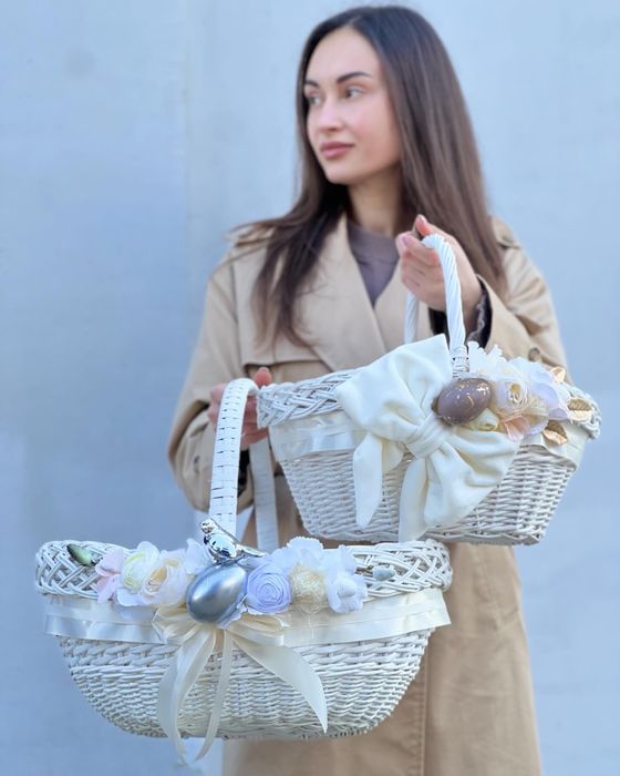 Пасхальний кошик великодня корзина пасхальний рушник