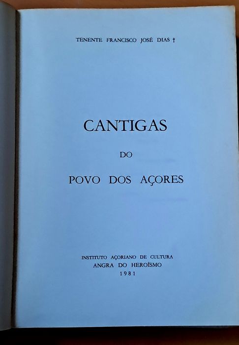 Livro - Cantigas do Povo dos Açores