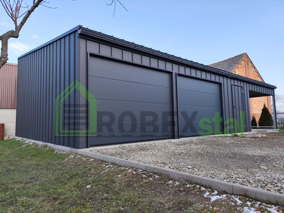 Garaż na rąbek o wymiarach 8,35 x 7,20 m