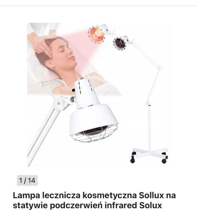 Lampa lecznicza infrared SOLLUX stojak