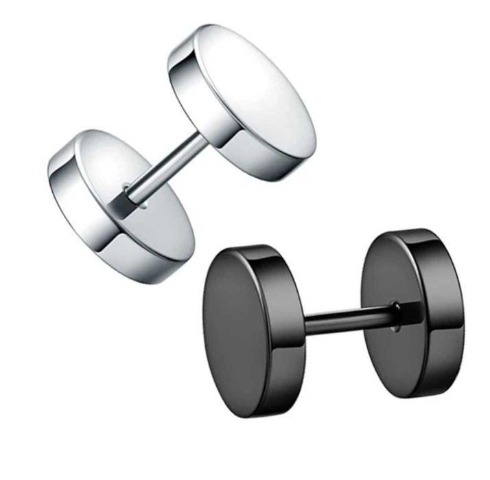 Piercings brincos studs fakeplugs alargadores falsos aço inoxidável