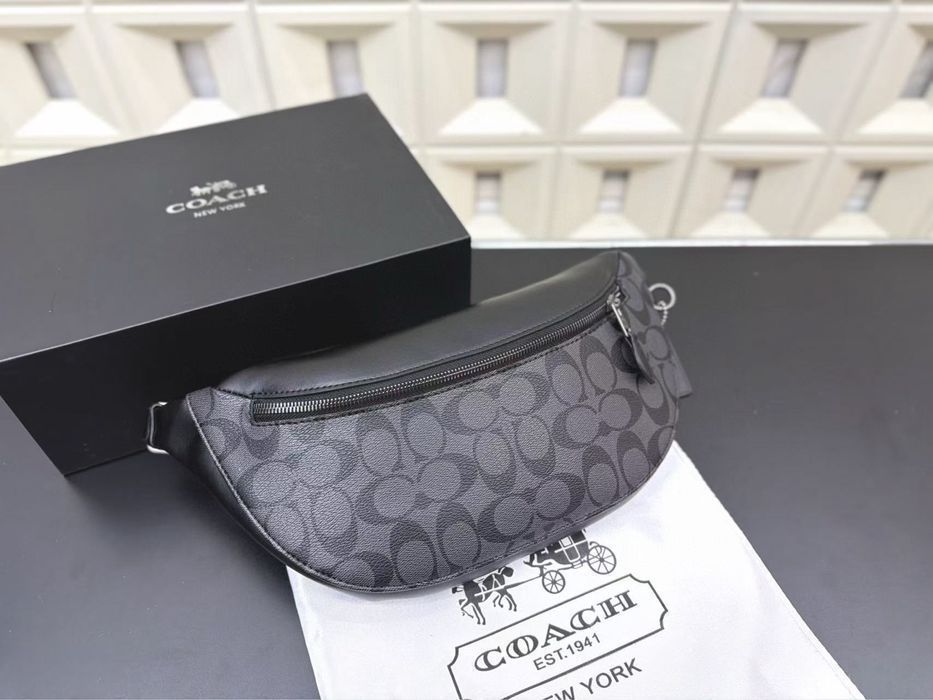 Банака Coach черная кожаная сумка мужская оригинал