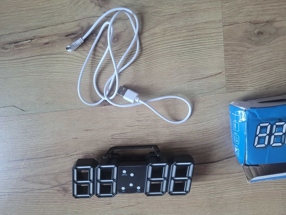 Zegarek budzik 3d led