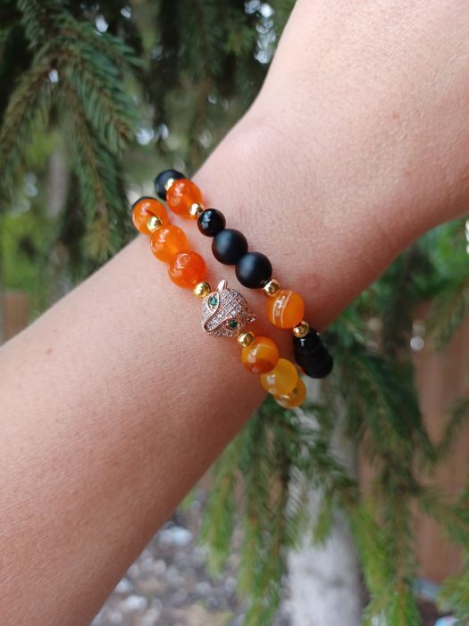 Bransoletki 2w1 z kamienia naturalnego Handmade