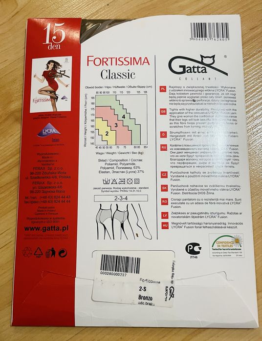 Rajstopy Gatta Fortissima 15 Den (o zwiekszonej trwałosci), 2 Bronzo