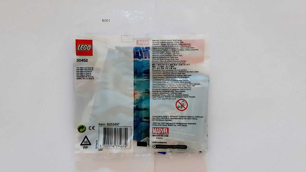 Lego Marvel Avengers 30452 Iron Man and Dum-E polybag selado