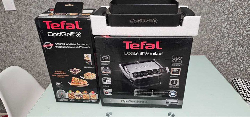 Електрогриль Tefal OptiGrill плюс форма для випiкання