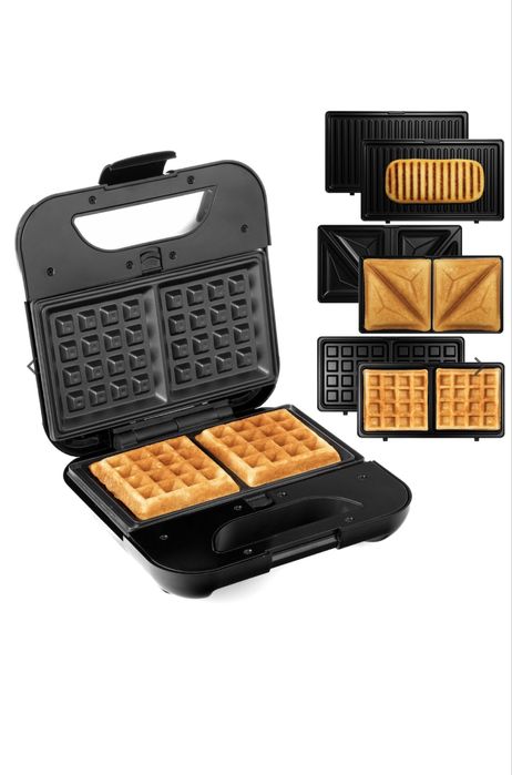 Opiekacz Lehmann Home Toast 1200 3w1 – kanapki, grill, gofry | 800W