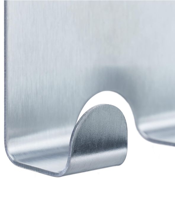 Relaxdays Zestaw 4 haczyków na drzwi, stal nierdzewna