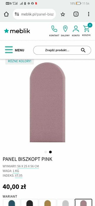 Panel biszkopt pink scienny