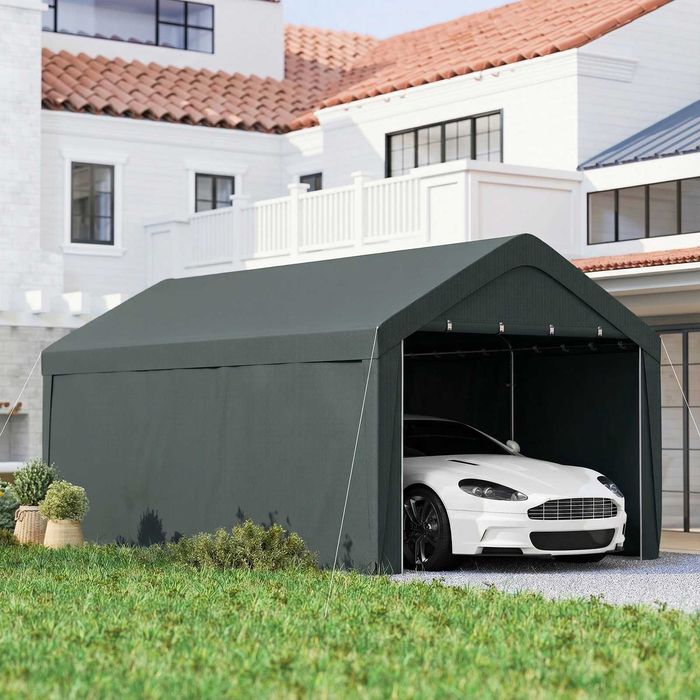 Garagem de exterior 590x300x280 cm portas 255x198 cm