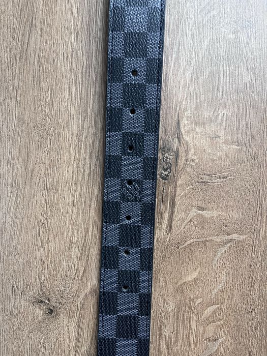 Pasek meski czarny monogram