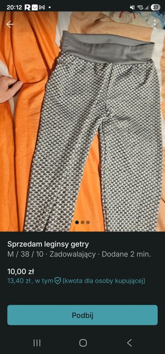 Sprzedam  używaną leginsy getry